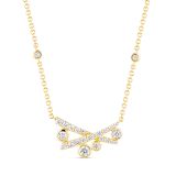 18k Gold Kiss Necklace with Diamonds
