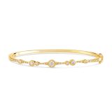 18k Gold and Diamond Icicle Bangle