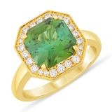 O'Dwyer 18k Bespoke Green Tourmaline Ring