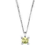 Julia Silver Yellow Pendant Necklace