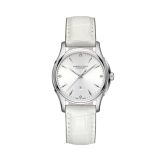 Jazzmaster Lady 34mm, White Dial, Automatic Movement, Stainless Steel Case, White Leather Strap Watch