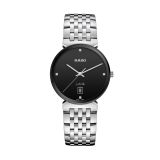Embrace elegance with the Rado Florence Diamonds 38mm watch. Featuring a sleek black dial, precise quartz movement, and a durable stainless steel case, this timepiece exudes sophistication. Its stainless steel bracelet adds a touch of refinement, making i