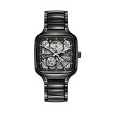 True Square Automatic Open Heart 38mm, Black Dial, Automatic Movement, Ceramic & Titanium Case, Ceramic Bracelet Watch