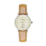 Herbelin Inspiration 32mm, Ivory Dial, Quartz Movement, Stainless Steel Case, Brown Leather Strap Watch 10647AP17TRGD