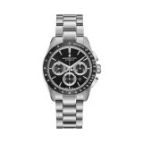 Jazzmaster Performer 42mm, Black Dial, Automatic Movement, Stainless Steel Chronograph Watch