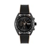 Center Court 44mm Navy Dial Quartz Movement Leather & Rubber Strap Watch