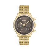 Gregor 45mm Black Dial Gold-Toned Stainless Steel Bracelet Watch