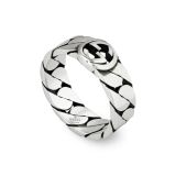 Interlocking Sterling Silver Gourmette Ring