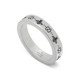 Signature Sterling Silver Bee Engraved Ring