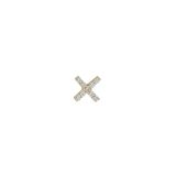 N9ne 9k Yellow Gold Cubic Zirconia Kiss X Earring