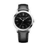 Classima 42mm Black Dial Black Leather Bracelet Watch