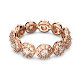 Swarovski Rose Gold Tone Plated Round Cut White Zirconia Crystal Pavé Constella Ring