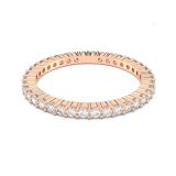 Rose Gold Plated White Swarovski Crystal Vittore Ring Size 58