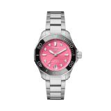 Aquaracer Professional 400 Date 36mm, Pink Dial, Automatic Movement, Steel Case, Steel Bracelet Watch