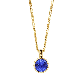 Ette Gold Blue Sapphire Pendant Necklace