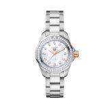 Aquaracer Professional 200 30mm, White Mother Of Pearl Dial, Quartz Movement, Steel Case, Steel Bracelet Watch