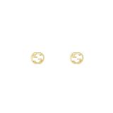 Interlocking 18k Yellow Gold Stud Earrings