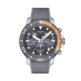 Seastar 1000 Chronograph 45.5mm, Grey Dial, Quartz Movement, Stainless Steel Case, Grey Textile Strap Watch