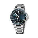 Aquis Small Second Date 45.5mm Blue Dial Automatic Movement Stainless Steel Case Stainless Steel Bracelet Watch