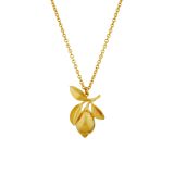 Large Lemon & Leaf Necklace