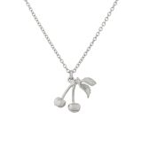 Small & Sweet Cherry Necklace in Sterling Silver