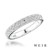 Platinum Round brilliant cut diamond line band