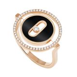 Pink Gold Lucky Move SM Onyx Ring