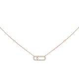 Pink Gold Move Uno Pavé Necklace