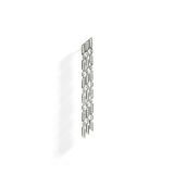 Anyway 3 Rows Diamonds & Silver Earring