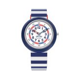 Color My Life LITTLE BOAT 31.8mm, White Dial. Quartz Movement, Bio-sourced Plastic Case, Recycled PET Blue Strap Watch
