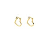 Juvi Yellow Gold For Always Heart Huggies Earrings