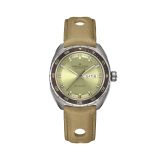 Pan Europe American Classic Day Date 42mm, Green Dial, Automatic Movement, Stainless Steel Case, Green Leather Strap Watch