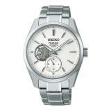Seiko Shiro Sharp Edge Prospex 40mm, White Dial, Automatic Movement, Stainless Steel Case, Stainless Steel Bracelet Watch SPB415J1