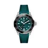 Aquaracer Professional 300 Date 36mm, Green Dial, Automatic Movement, Steel Case, Green Rubber Strap Watch