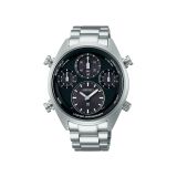 Seiko Speedtimer Prospex Chronograph 42mm, Black Dial, Solar Quartz Movement, Stainless Steel Case, Stainless Steel Bracelet Watch SFJ003P1. Image one