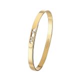 Medium Yellow Gold Move Noa Diamond Bangle