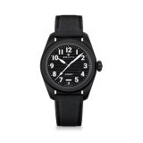 PILOT 40mm Black Dial Automatic Ceramic Case Rubber Strap Watch