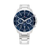 Tommy Hilfiger Jordans Mens Chornograph 43mm Blue Dial Quartz Movement Stainless Steel Bracelet Watch