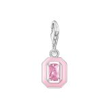 Thomas Sabo Pink Octagon Sterling Silver Crystal Charm