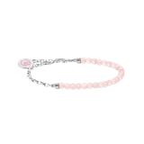 Thomas Sabo Pink Bead Sterling Silver Charm Carrier Bracelet 19cm