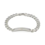 Interlocking Sterling Silver Tag Bracelet