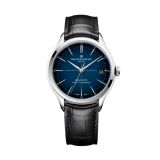 Clifton 40mm Blue Dial Black Leather Bracelet Watch