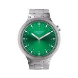 Big Bold Irony FOREST FACE 47mm, Round Green Dial, Quartz, Grey Case, Grey Strap Watch