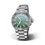 Dat Watt Limited Edition II Aquis 43.5mm Green Dial Automatic Movement Stainless Steel Case Stainless Steel Bracelet Watch