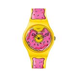The Simpsons Collection SECONDS OF SWEETNESS 41mm, Round Yellow Dial, Quartz, Yellow Case, Yellow Strap Watch