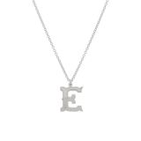 Just My Type Letter E Necklace in Sterling Silver