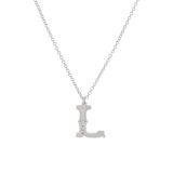 Just My Type Letter L Necklace in Sterling Silver
