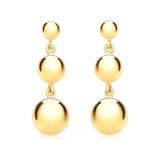9K 19990 Tripple Grad Balls Earrings
