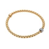 18K Yellow Gold Diamonds Eka Flexible Bracelet