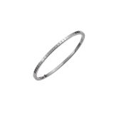 Ice Cube 18K White Gold Bangle